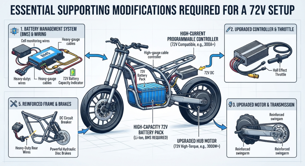 Essential Supporting Modifications Required for a 72V Setup