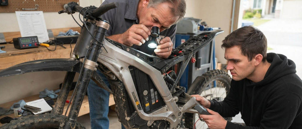 Step 2: Frame, Headtube, and Suspension Inspection
