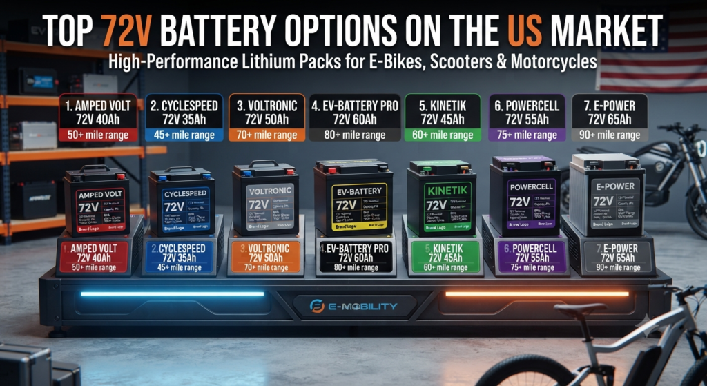 Top 72V Battery Options on the US Market