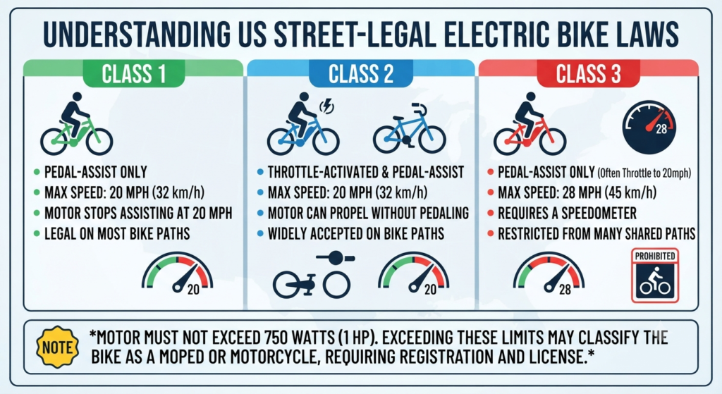 Understanding US Street-Legal Electric Bike Laws